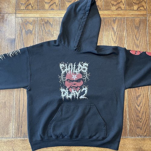 Chucky Child’s Play Hoodie Size Large Ripple Junction Sleeve Logo Part 2 - Picture 2 of 10
