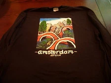Amsterdam Long Sleeve D. Hill Oil Painting Sz. XL Art