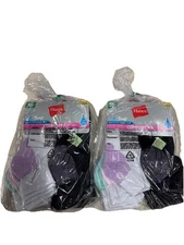 Hanes Comfort Fit Women’s Ankle Socks Size 8-12 Pack Of 2 (10 Pairs Per Pack)