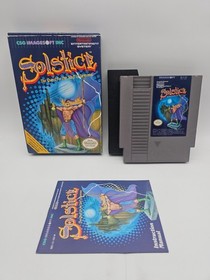 Solstice: The Quest for the Staff of Demnos (NES, Nintendo 1989) CIB!
