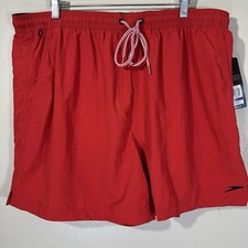 Speedo Men's XXL Volley 16 Shorts 5 Inseam Swim Trunks Atomic Red