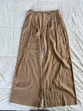 Maeve Anthropologie The Avery Pleated Wide-Leg Trousers Size Medium