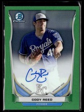 2014 Bowman Chrome Prospect Autographs Green Refractor Cody Reed 02/75 Kansas