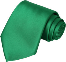 Solid Satin Tie Pure Color Necktie Mens Ties  Gift Box