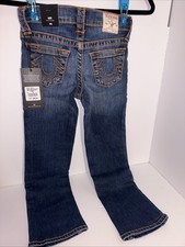True Religion Ricky Big T Boys Jeans Size 6 Blue Denim Relaxed Straight Leg