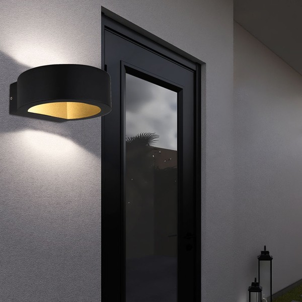 Wandleuchte AußEnleuchte Gartenlampe Led Lampe Schwarz-Matt Up & Down IP54-image