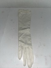 Vtg Ladies Long Single Kid Glove Ivory