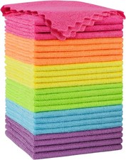 Cleaning Rags 12x11 inch, Microfiber Cleaning Cloth - 24 Pack