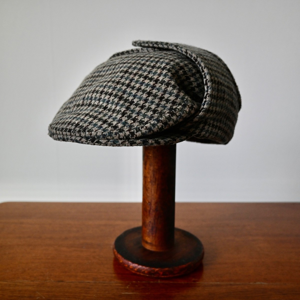 Vintage Bugatti x Kangol wool mix houndstooth check hunting hat