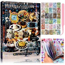 800Pcs Japanese Sticker Book for Journaling Adult, Cute Scrapbook Colorful