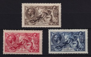 GB KGV Cavallucci marini 2s 6d 5/ 10/ tutti con cerniera come nuovi