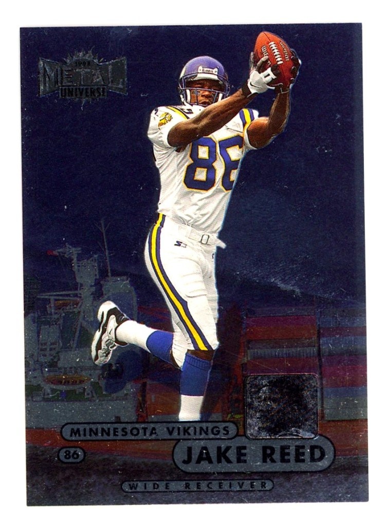 1998 Metal Universe Jake Reed #28 Minnesota Vikings NFL Football Trading Card