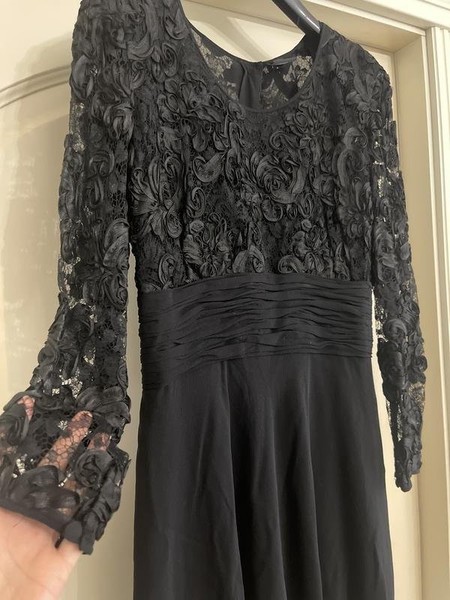 Women Akris Dress Black Silk 38