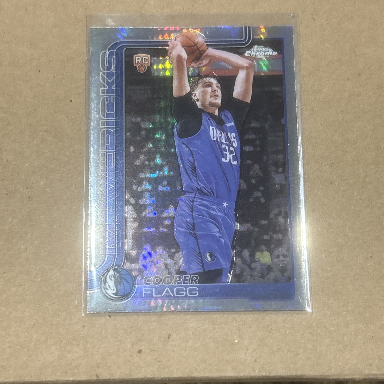 2025-26 Topps Chrome Cooper Flagg Silver Refractor True RC #251 Dallas Mavericks