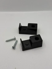 1 1/2 Wide Shower Door Wall Jamb Bumper Guide Black Pack of 2 With Screws