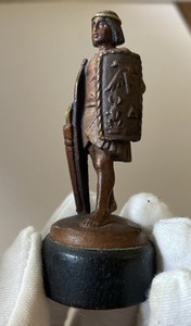 Vintage Anri Hand Carved Wood Chess Piece Pawn Black