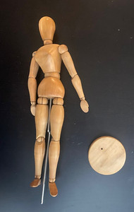 Vintage 16" Wooden Fully Jointed Articulated Artist Figure Model Doll by Itoya