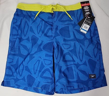 Speedo Hydro Square Leg Men's Size XXL Board Shorts Blue Swim Trunks