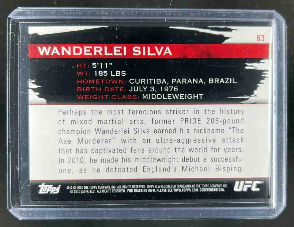 2010 Topps UFC Knockout Wanderlei Silva Green #78/88 - Image 2 of 2