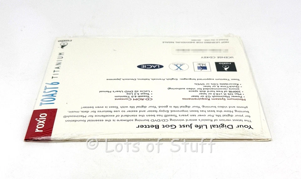 Roxio Toast 6 Titanium CD/DVD Burning Software New Sealed Cardboard Sleeve w/SN - Image 3 of 4