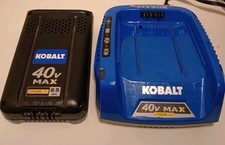Kobalt KB 2540C-06 40v 2.5 Ah Max Lithium-Ion Battery And Charger KRC-60-06