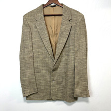 Vintage City Streets Textured Tweed Blazer Jacket Mens Size 21x32" Made In USA