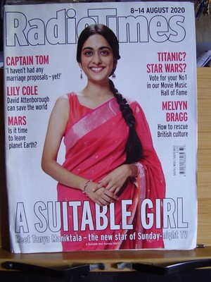 RADIO TIMES MAG AUG 2020 CAPTAIN TOM LILY COLE MAR MELVYN BRAGG TANYA MANIKTALA