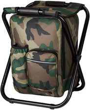 Bright Starl Multifunction Folding Cooler and Stool Backpack, Hiking Camouflage