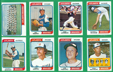 1974 TOPPS ATLANTA BRAVES TEAM SET NM  BAKER  MATHEWS  EVANS  PHIL NIEKRO