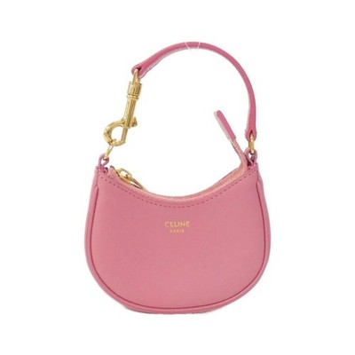 Celine Micro Ava Taschenanhänger Kalbsleder Flamingo Gold Damen Schlüsselanhä...