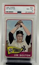1965 Topps Jim Bouton #30 PSA NM-MT 8 New York Yankees