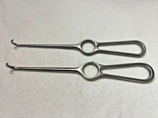 Aesculap BT238R & SSI Ultra 77-1040 Kocher Sharp Bone Hook Retractors 8-3/4" L