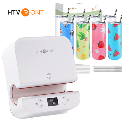 HTVRONT Tumbler Heat Press Machine+ 8 Pack Straight Sublimation Tumblers for Mug