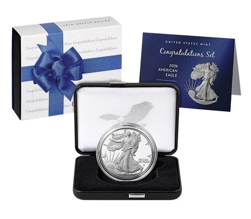 IN HAND! 2026 Congratulations Set American Eagle 1oz Silver Proof Coin