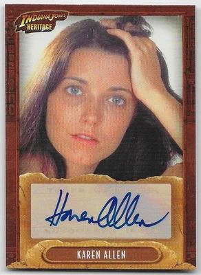 2008 Topps Indiana Jones Heritage KAREN ALLEN Auto Autograph Marion Ravenwood - Photo 1/2