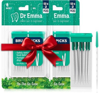 Brush Pis Rubberized Mint Brush Pis, 2 Pas, 100 Pis/Pa