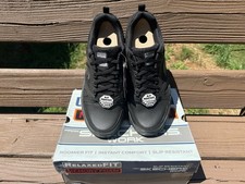 Men's Skechers Work slip-resistant memory foam Black Shoes size 10 relaxed fit