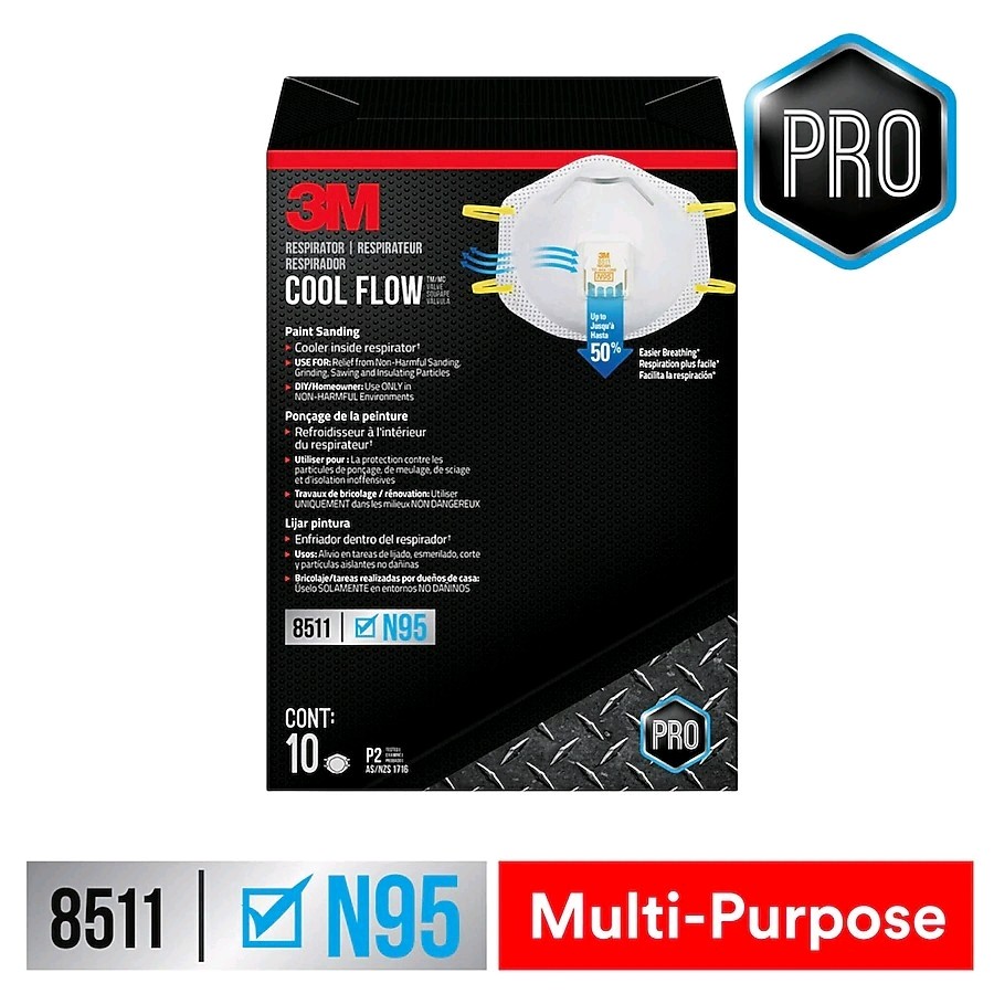 NEW! 10-80 pcs 3M 8511 N95 Particulate Respirator Masks w/ Exhalation Valve