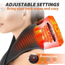 Neck Shoulder Electric Massager with Heat Shiatsu Dual Wave Pain Relief Gift
