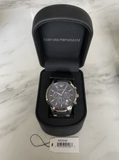 Emporio Armani Classic AR2448 Blue Dial Stainless Steel Wrist Watch for Men, 43