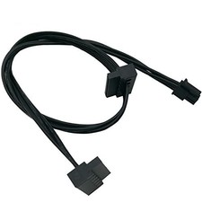 COMeap 2-Pack SATA Power mini 4pin-RA 2x SATA 18inches , to 2X Right-angle