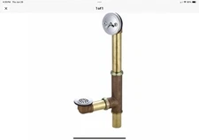 Central Brass 1655 Chrome Multi-Tub Trip Lever Bath Drain Heavy Pattern Tee Top