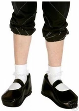 Black Mary Jane Comical Shoe Covers Costume Accessory
