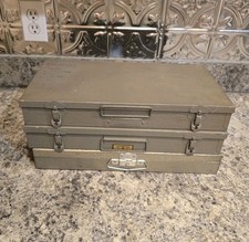 3 Vintage Brumberger/Mansfield Metal Storage Case for 35mm Photo Slides