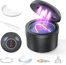 Ultrasonic Retainer Cleaner, 45kHz Cleaner Machine for Bright Black 