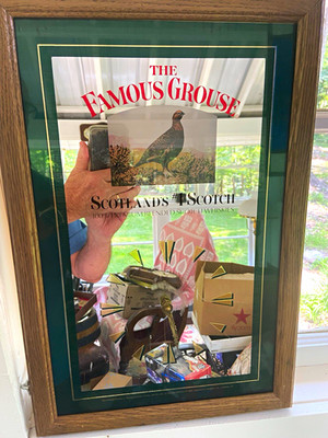 The Famous Grouse Framed Scotch Whisky Distillery Advertising Sign Wall Clock