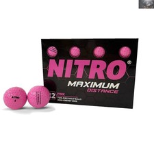 12-Pack Hot Pink Maximum Distance Golf Balls with Titanium Core Technology