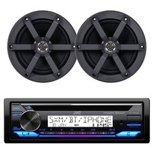 JVC KDT92MBS Marine Bluetooth CD Stereo Receiver, 2x 6.5"100W Boat Speakers