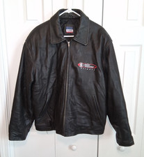 Vintage Planet Hollywood Atlanta 2000 Bomber Jacket Mens L Black Leather Lined