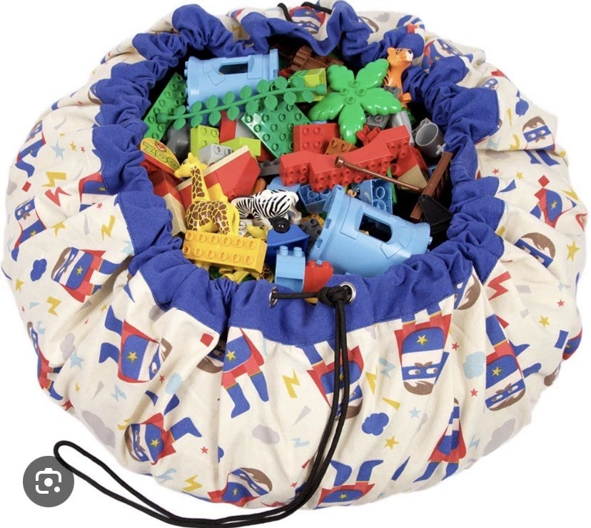 Bolsa de almacenamiento grande Play & Go con cordón para niños - Almacenamiento de juguetes para niños Foto 4 de 4